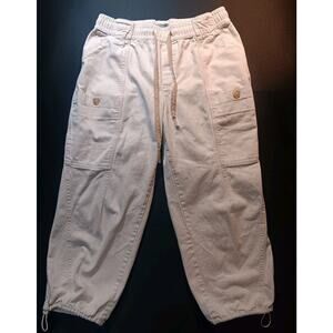 Wit & Wisdom Ab Leisure Jogger Pants Skyrise Cotton Herringbone Toggle Hem XL